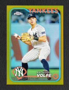 2024 Topps Chrome Anthony Volpe Gold Refractor #236