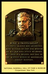 King Kelly Hall of Fame Postcard - Cooperstown