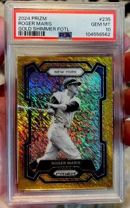 2024 Panini Prizm Gold Shimmer Roger Maris 1/7