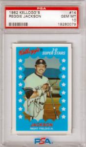 Reggie Jackson 1982 Kellogg's 3D Star #14 PSA 10