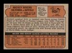 1972 Topps Mickey Rivers Rookie Card #272