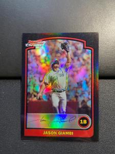 2003 Bowman Chrome Jason Giambi Refractor Card