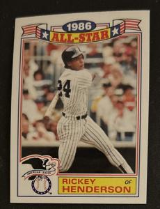 1987 Topps Rickey Henderson All-Star Baseball Card