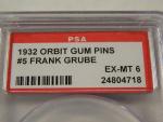 1932 Orbit Gum Pins #5 Franke Grube Sox