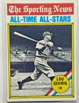 1976 Topps Lou Gehrig All-Time All-Stars Card
