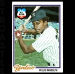 1978 Topps Willie Randolph New York Yankees Card