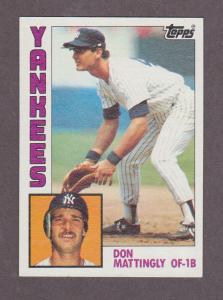 1984 Topps Don Mattingly Rookie Yankees Card