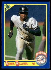 Bernie Williams 1990 Score Rookie Card #619