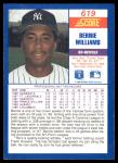 Bernie Williams 1990 Score Rookie Card #619