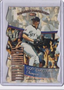 1998 Donruss Preferred Andy Pettitte Die-Cut Card