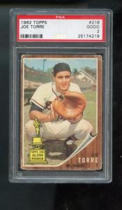 1962 Topps Joe Torre Rookie Baseball Card PSA 2