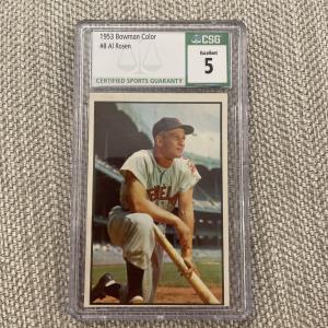 1953 Bowman Color Al Rosen Card #8