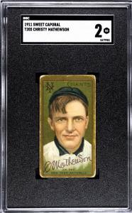 1911 Christy Mathewson T205 Gold Border Card