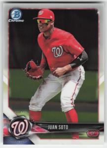 2018 Juan Soto Bowman Chrome Rookie Card #BCP52
