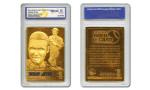 Derek Jeter Yankees Gold Signature Sculptured Card