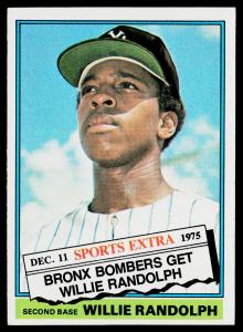 1976 Topps Willie Randolph Card #592T