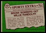 1976 Topps Willie Randolph Card #592T