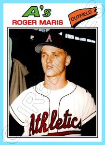 Roger Maris Custom Art Card - 1977 A's Style