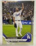 2025 Topps Now Clayton Kershaw 3000 K Milestone Card