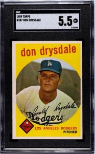 1959 Topps Don Drysdale #387 SGC 5.5 Card