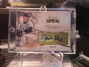 2014 Topps Supreme David Cone Auto #/50