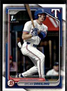 2024 Bowman Draft Dylan Dreiling Texas Rangers Lot