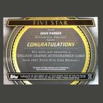 2021 Topps Five Star Dave Parker Autograph #/40