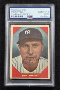1960 Red Ruffing Signed Yankees Baseball Card