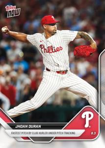 Jhoan Duran Fastest Pitch 2025 Topps NOW Card