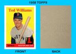 Ted Williams 1958 Style Art Card - Red Sox
