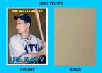 Ted Williams 1967 Style US Navy Art Card