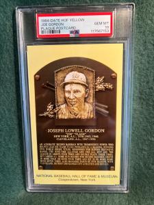 1964 Joe Gordon HOF Plaque Postcard Yankees