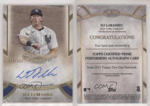 2021 Topps Tier One DJ LeMahieu Auto /300