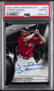 2025 Topps Chrome Black Johnny Damon Auto PSA 10