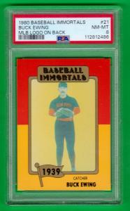 1980 Buck Ewing Baseball Card PSA 8