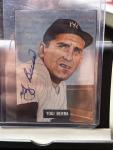 Yogi Berra Signed Baseball Picture Card