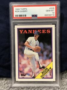 1988 Topps Ron Guidry Yankees #535 PSA 10 Card