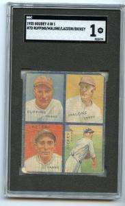 1935 Goudey Bill Dickey/Lazzeri Yankees Card #7D