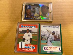 Bernie Williams 3 Card Lot - Rare Collection