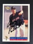 Andy Pettitte 1993-94 Fleer Signed Yankees Card
