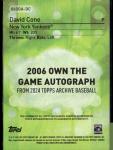 David Cone 2024 Topps Archives On Card Auto