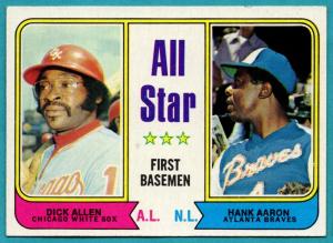 1974 Topps Dick Allen/Hank Aaron All-Stars Card