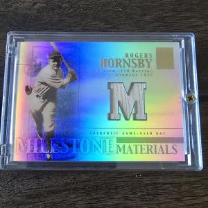 2002 Topps Tribute Hornsby Game Used Bat Card