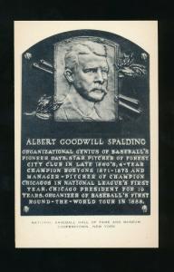Al A.G. Spalding 1953-63 Hall of Fame Postcard