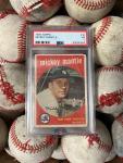 1959 Topps Mickey Mantle Baseball Card PSA 1
