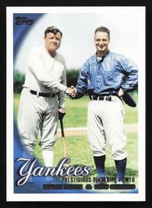 2010 Topps Babe Ruth/Lou Gehrig Yankees Card