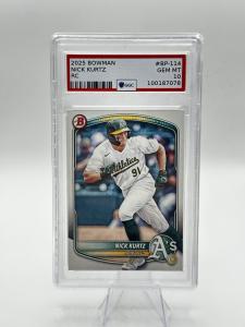 2025 Bowman Nick Kurtz #BP-114 Graded 10