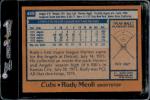 1978 Topps Rudy Meoli Chicago Cubs Card