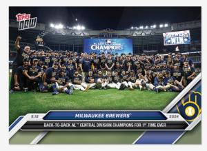 2024 Topps Now MLB Milwaukee Brewers Champions Card