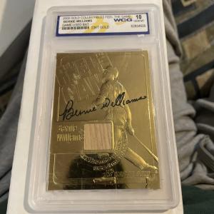 Bernie Williams 2000 Gold Game-Used Bat Gem Mint